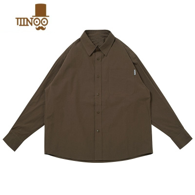 YANXU秋日系工装衬衫男女长袖日系cityboy宽松百搭叠穿衬衣外套潮