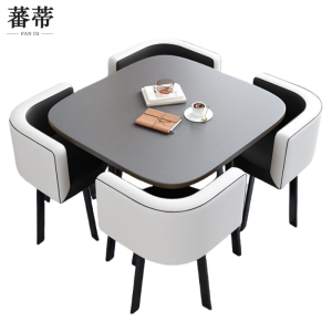 蕃蒂 方桌一桌四椅套