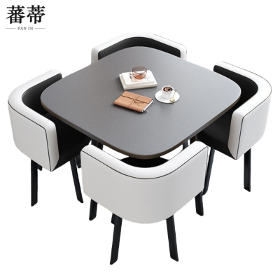 蕃蒂 方桌一桌四椅套