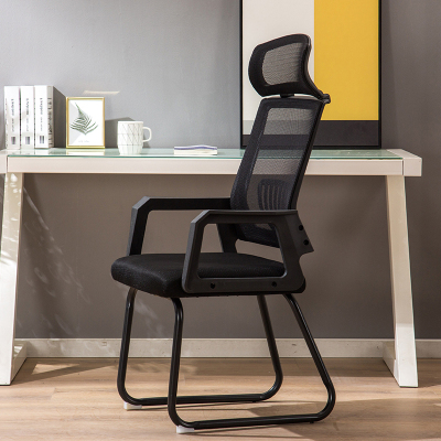 全简人体工学办公椅电脑椅职员会议椅家用弓形网布椅