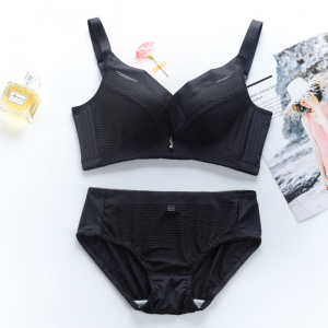 秋冬新款性感内衣女无钢圈文胸套装舒适聚拢小胸调整型收副乳胸罩_1