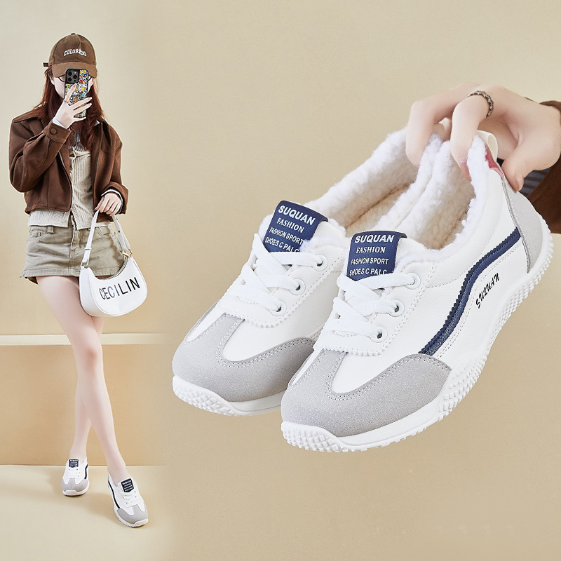 内增高ins韩版新款加绒阿甘鞋女冬季保暖休闲