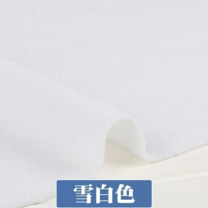 摇粒绒布料 加厚抓绒短毛绒diy玩偶服装面料加绒 布料 雪白色