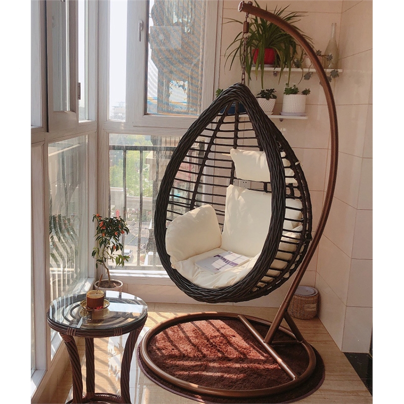 印象吊篮藤椅椅子单人摇椅秋千家用懒人吊床室内阳台休闲小摇篮椅吊椅