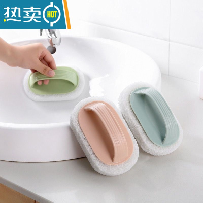 敬平卫生间清洗浴缸刷玻璃清洁刷 厕所地砖地板刷子 厨房浴室刷洗器 升级加厚[5个装]*-*888//**