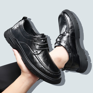 新款皮鞋男鞋真皮高端商务正装英伦休闲皮鞋男士软面温州鞋子