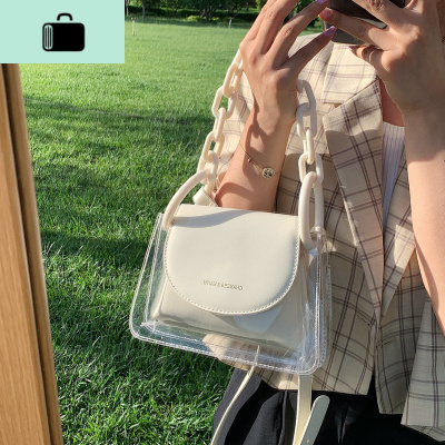 夏天透明小包包女包2020流行新款潮时尚百搭ins斜挎包网红手提包NEW LAKE女斜挎包