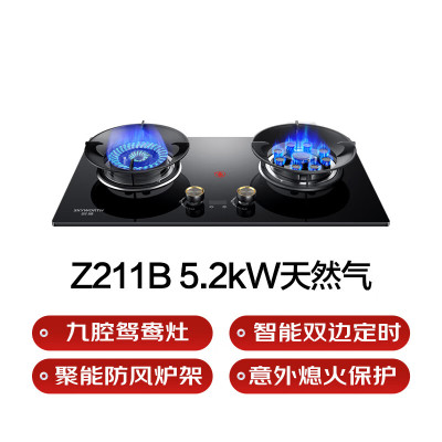 创维燃气灶智能双边定时意外熄火保护九腔鸳鸯灶JZT-Z211B