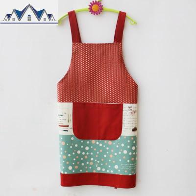 厨房围裙可爱日系女时尚韩版棉背带式家用可爱韩式围裙式背带裙 三维工匠