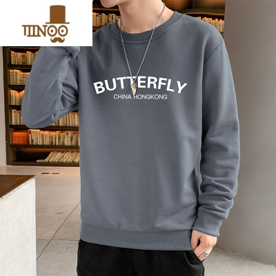 YANXU卫衣男士潮牌宽松百搭痞帅休闲长袖t恤男款圆领上衣打底衫