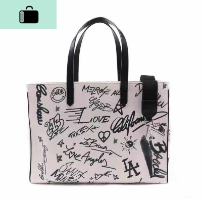 涂鸦帆布包女包新款2020新款布袋托特包大容量单肩斜挎包NEW LAKE 帆布涂鸦包女斜挎包