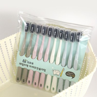 健牌马卡龙细毛软毛牙刷成人家用细毛牙刷男女细软家庭装