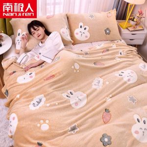 []雪花绒毛毯单件床单法兰绒珊瑚绒盖毯午睡毯子盖腿毛巾被子