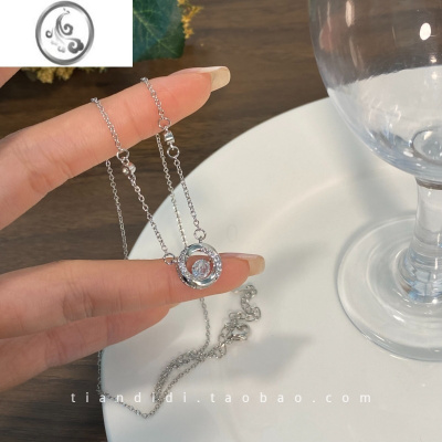 JiMiS925银三秒心动项链女轻奢小众跳动的心锁骨链送闺蜜女友生日礼物