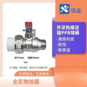 信业 外牙热熔活接PPR球阀外丝PPR球阀