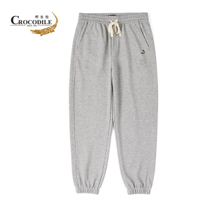 鳄鱼恤CROCODILE 春夏季新品男士纯色时尚简约休闲卫裤长裤男 顺丰发货 BQ-53415