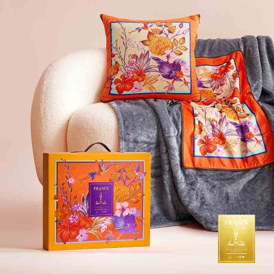 Z.M.N.(法国啄木鸟)锦上添花抱枕毯-爱佳ZHB-0009