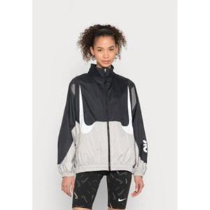 Nike女士休闲运动夹克黑白印花款立领拉链设计轻便透气