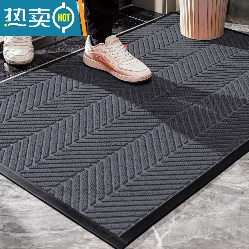 敬平入户门地垫商用酒店加厚脚垫门口蹭土防滑垫地毯吸水迎宾高端定制60*90