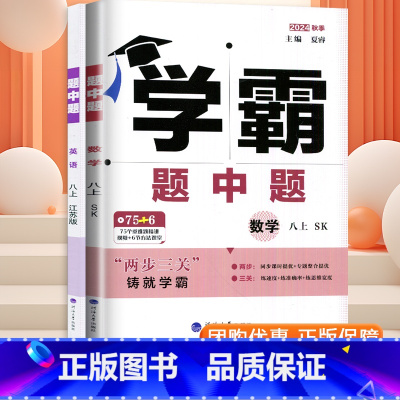24秋八上[数学+英语+物理]江苏适用 八年级/初中二年级 [正版]2025春经纶学典学霸题中题初中八8年级上册下册数学