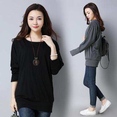 2020年秋装蝙蝠衫女T恤长女装打底衫