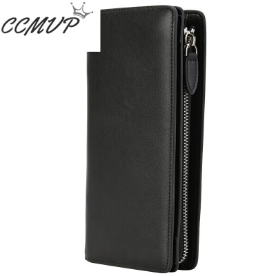 CCMVP品牌自营质量保证-CCMVP商务男士长款钱包大容量真皮手拿包多功能卡包