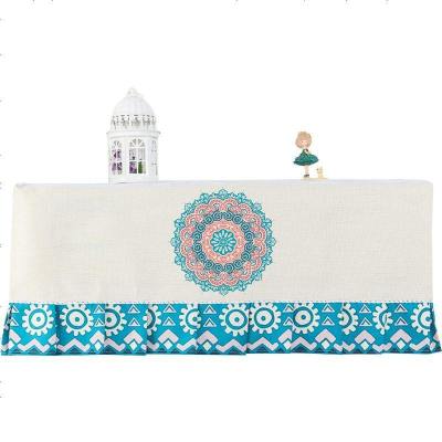 布莱梦棉麻开机不取挂式空调罩1.5匹2P空调套防尘罩布艺美的格力挂机罩挂机青花瓷86*20*35cm