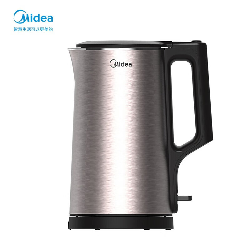 美的(Midea) 电热水壶 304不锈钢开水壶PJ17A01 1.7L