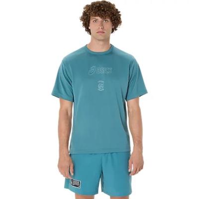 Asics男士运动透气篮球半袖T恤潮流休闲跑步训练服