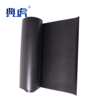 典虎 绝缘橡胶垫 黑色条纹10mm*1m*5m 卷