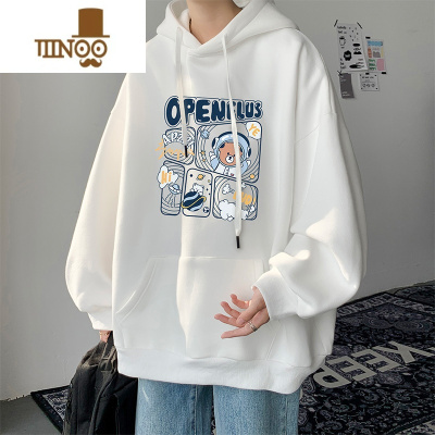 YANXU休闲长袖卡通卫衣男款动漫情侣青少年上衣潮牌美式连帽