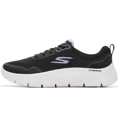 Skechers斯凯奇女鞋新款一脚穿健步鞋网面透气运动休闲鞋124977-BKLV ZP