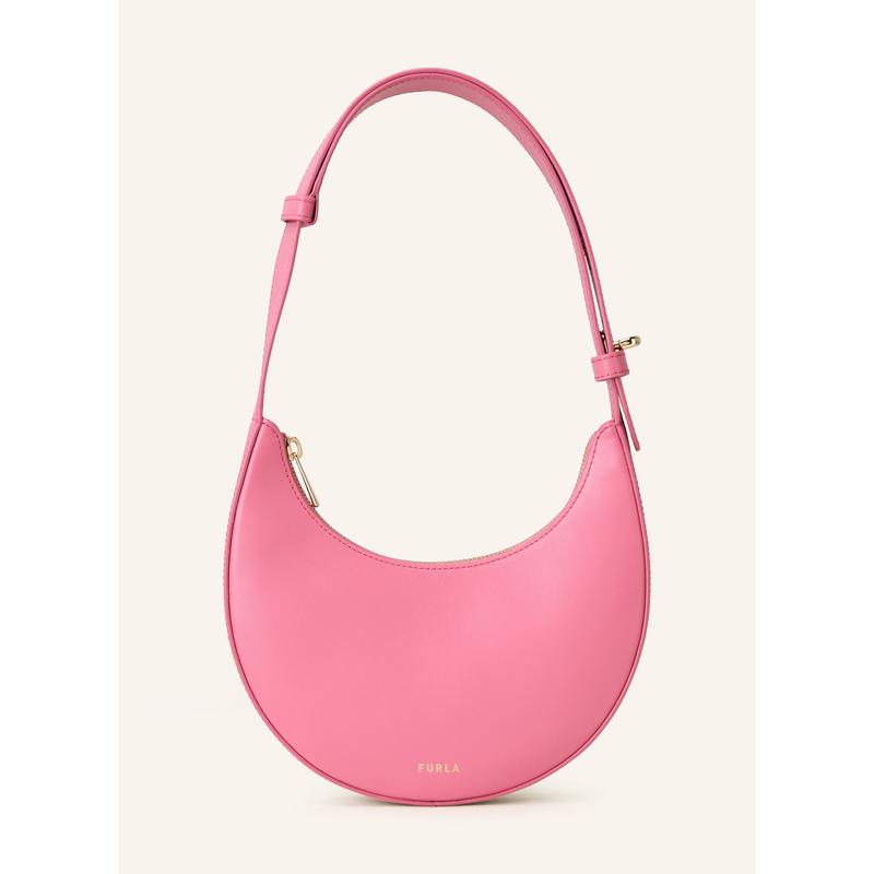 FURLA精致皮革女士单肩包拉链开合可调节手柄多卡槽实用百搭配件