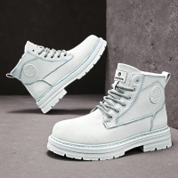 轻奢秋冬款男士高帮厚底短靴户外舒适工装鞋男靴休闲鞋马丁靴
