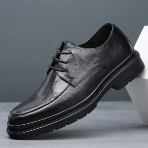 新款秋季真皮男鞋透气商务正装休闲鞋男士百搭英伦风高档皮鞋
