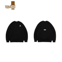 YANXUSTA国潮新款牙刷刺绣圆领长袖卫衣宽松休闲情侣套装男女