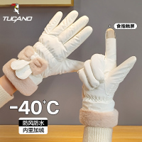 手套女2025冬季加绒加厚骑行电动车可触屏冬天防风防寒保暖棉手套