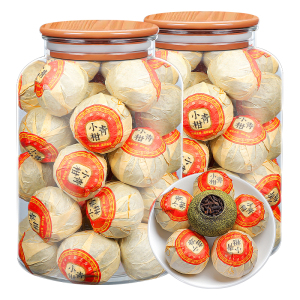 新会小青柑9年陈宫廷普洱陈皮普洱熟茶桔普茶叶柑普云南散装500g