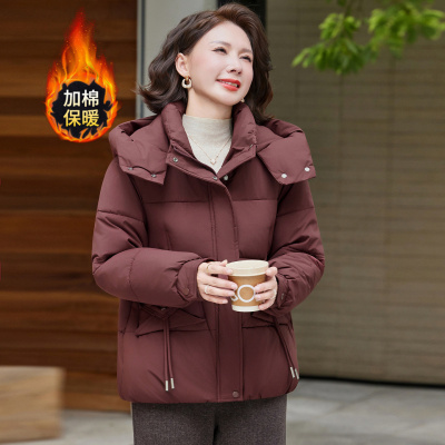 年女士中老年棉衣女大码宽松中年女士妈妈装棉服外套女50岁