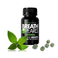 澳洲BreathPearls草本口气清新片 150粒breath pearls 大瓶装 珠丸胶囊薄荷味祛除/去口臭去异味