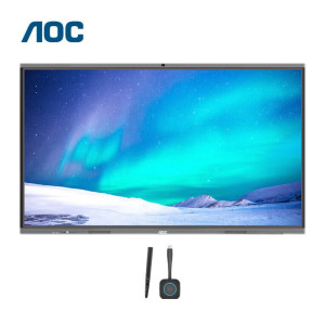 AOC 98T14MC+投屏器+智能笔 会议平板98英寸4K智能会议平板触屏视频会议一体机内置摄像头麦克风电子白板