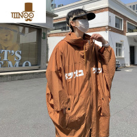 YANXU中长款情侣防晒服外套连帽冰丝夏季宽松防晒衣男风衣轻薄小众上衣