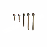 JIBIN/继彬GB15856.4 六角法兰面钻尾自攻钉 碳钢 镀彩锌 全牙 ST5.5×45 1包