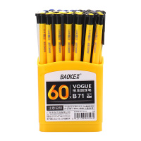 宝克(BAOKE)B71 0.7mm按压圆珠笔 黑色 60支/筒 1筒