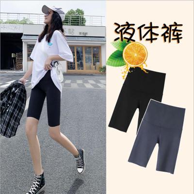 旗舰特卖-鲨鱼皮裤束腰收腹提臀打底塑身瑜伽骑行运动五分紧身打底017短裤WJ-9606娅洛尔