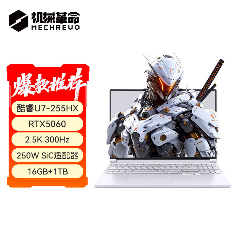 机械革命(MECHREVO)极光X 16英寸游戏本笔记本电脑 定制(U7-255HX 64G 2T RTX5060 2.5K屏 180Hz 白)