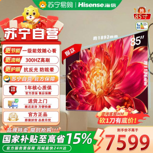 海信电视小墨85E5Q Pro 85英寸 1248分区U+MiniLED 信芯芯片抗反光防眩光墨晶屏