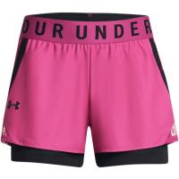 Under Armour女款两穿运动裤轻薄透气速干防臭弹性腰围压缩 leggings 运动短裤