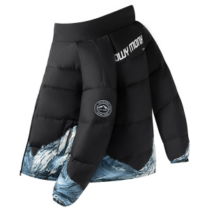 男装冬季潮流羽绒服情侣新款保暖加厚立领面包服潮牌百搭男士外套