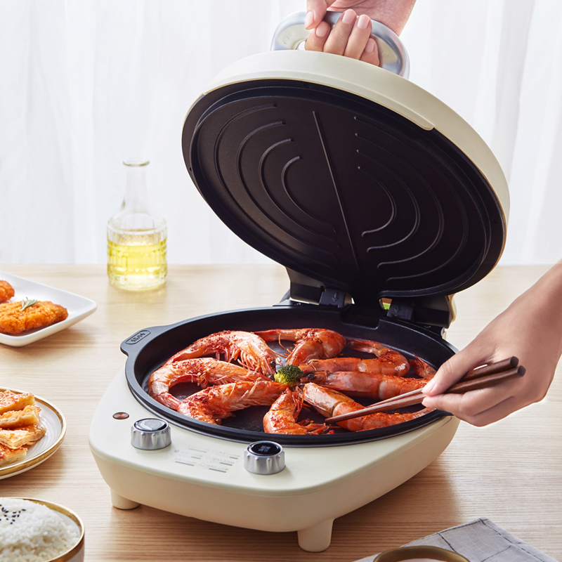 小熊(bear)电饼铛 早餐机家用加大加深可拆卸拆洗双面加热烙饼煎饼